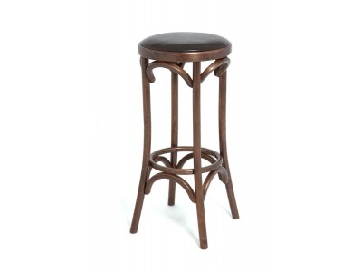 Табурет барный 750 Венский мягкий (темный тон, экокожа коричневая)