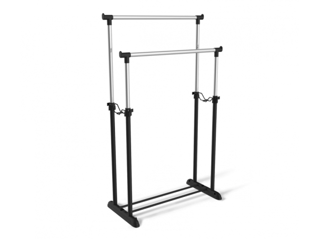 Стойка для одежды SHT-WR 4150 (черный/черный муар/хром лак)