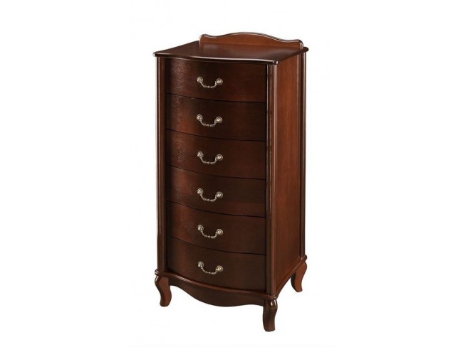 Комод "Джульетта" узкий 6 ящ. (орех ) Вис