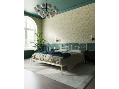 Кровать "Глэдис" без изножья (160х200/ноги металл/цвет Бежевый)