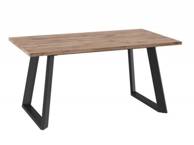 Стол раздвижной Loft Lux-160 (205)х90 Дуб велингтон/Чёрный