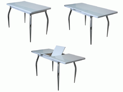 Стол НАДИА 3D (белые цветы)