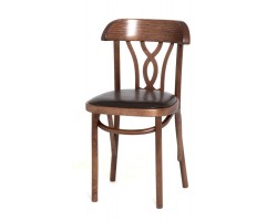 Стул "Астра Восьмерка" мягкий (темный тон, экокожа коричневая)