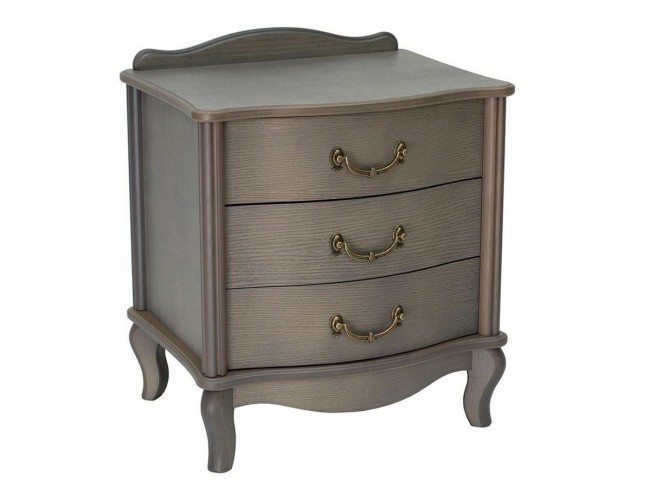 Тумбочка прикроватная "Джульетта" 3 ящ. (серый ясень) Вис