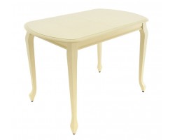 Стол "Прага 110" раздвижной (1100х700 / Цвет дерева: Тон 10 Слоновая кость RAL 1015)