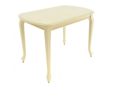 Стол "Прага 110" раздвижной (1100х700 / Цвет дерева: Тон 10 Слоновая кость RAL 1015)