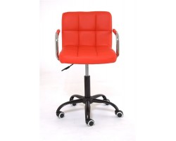 Кресло Мастера ARNO с подлокотниками (PU RED / Black) КОМБИНИРОВАННЫЙ