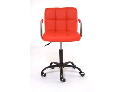 Кресло Мастера ARNO с подлокотниками (PU RED / Black) КОМБИНИРОВАННЫЙ