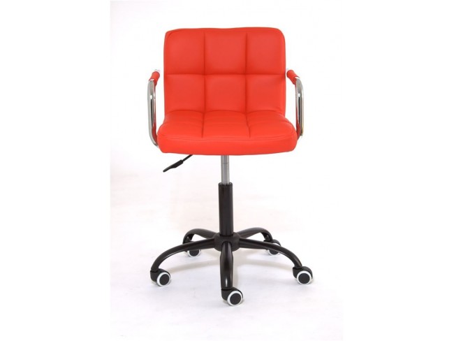 Кресло Мастера ARNO с подлокотниками (PU RED / Black) КОМБИНИРОВАННЫЙ