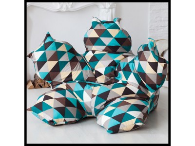 Кресло бескаркасное Цветок (Изумруд)