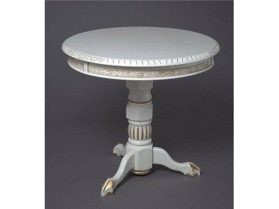 Кофейный стол "Милорд-d70" (1013+патина золото) Слоновая кость