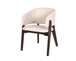 Кресло Милана (темный тон / ткань Т2 - ваниль)