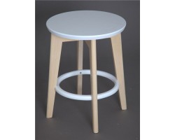 Табурет Рэй 450 (Белая Эмаль/Беленый дуб)