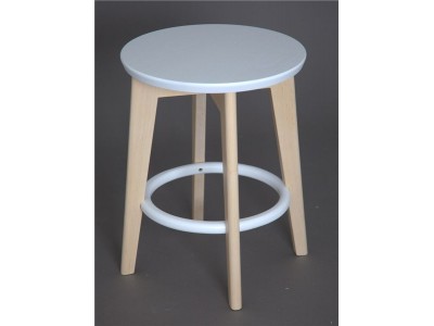 Табурет Рэй 450 (Белая Эмаль/Беленый дуб)
