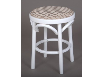 Табурет Венский мягкий (белая эмаль, ткань)