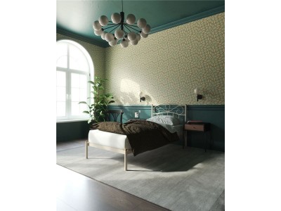 Кровать "Глэдис" без изножья (90х200/ноги металл/цвет Бежевый)