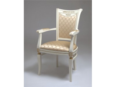 Кресло "Милорд №11-S" (1013+пат. золото/Ткань № 19-Андрис соты 160 беж)