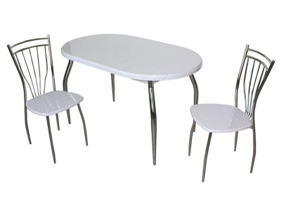 Стол БАКАР Страйп (белый)