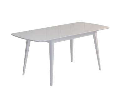 Стол "Одиссей 1 Glass" (Белое стекло/ноги Белый)