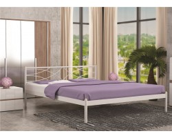 КроватьЭкзотика (140х200/цвет Белый/ металлическое основание)