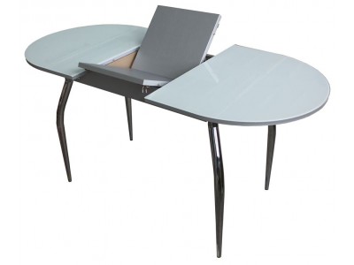 Стол БАКАР (белый/стекло)