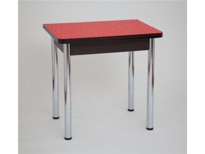 Стол "Ломберный" (Красная лоза №2013/ЛДСП+кромка венге/ноги хром) Венге