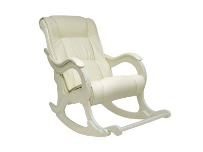 Кресло-качалка Сенатор 77 (Дуб шампань / кожзам Марвел крем)