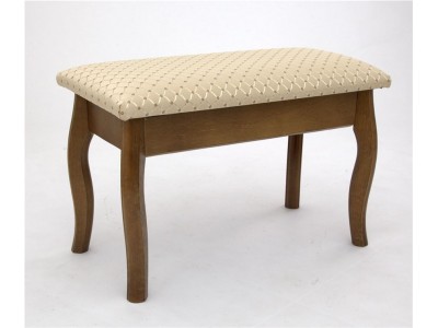 Банкетка из массива березы (ткань Орфей 160/1) Орех