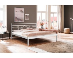 Кровать Мираж 140х200 (металлическое основание/Белый)