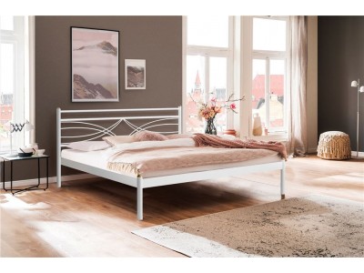 Кровать Мираж 140х200 (металлическое основание/Белый)