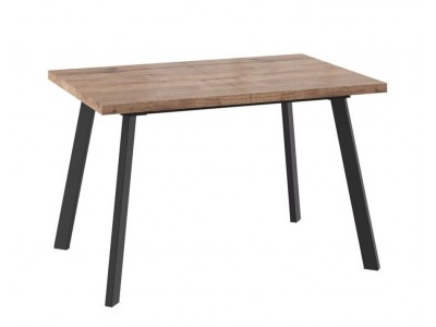 БОРГ-120(160)х80стол раздвижной Дуб Велингтон/Чёрный