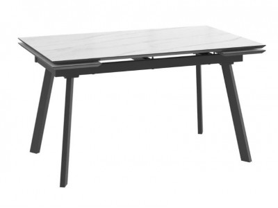 Стол раздвижной Alteza four-140 (140+30+30x85/Мрамор светлый - Compact cer/Черный)