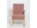 Кресло-качалка РЕТРО (беленый дуб / RS 12 - розовый)
