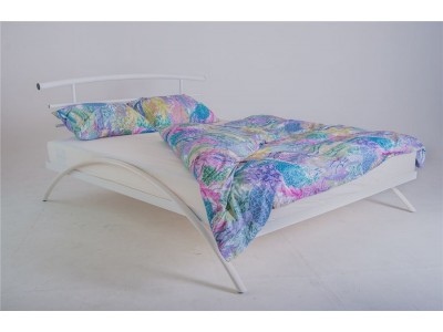 Кровать двуспальная САКУРА (140х200/металлическое основание) БЕЛЫЙ