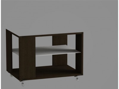 Стол журнальный 733 LS (Венге/Белое стекло)