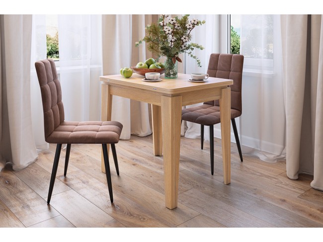 Стол обеденный раскладной Фантазия Дуб Крафт Золотой без принта