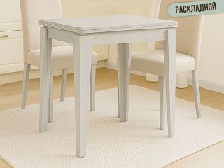 Стол обеденный раскладной Фантазия Белый Рамух без принта