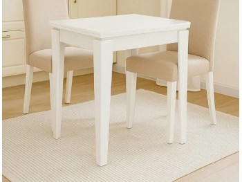 Стол обеденный раскладной Фантазия белый без принта