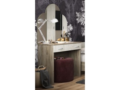 Стол макияжный СТ 551-М + зеркало ЗР 552 Бася (дуб Крафт)
